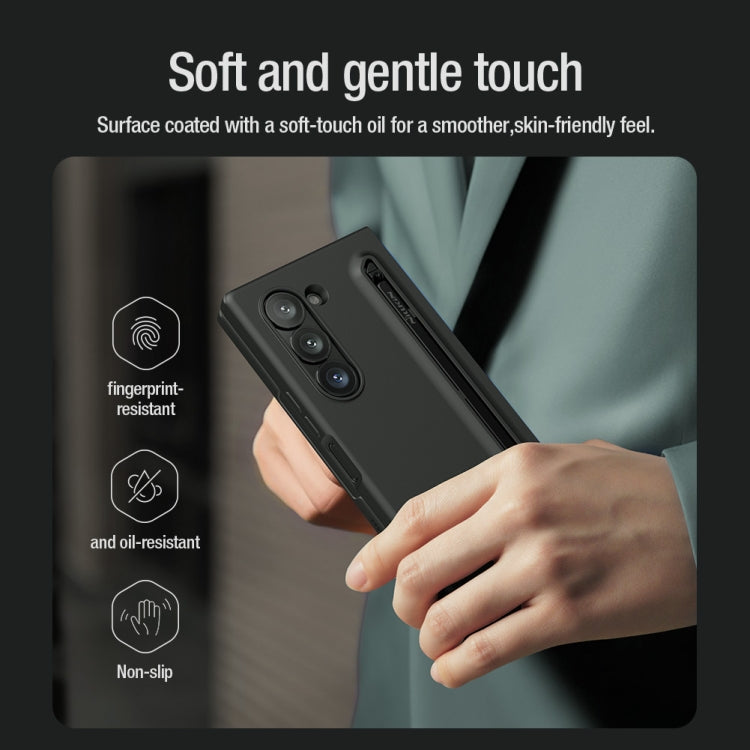 For Samsung Galaxy Z Fold6 5G NILLKIN Flex Pure PC + Liquid Silicone Phone Case with S Pen(Black) by NILLKIN