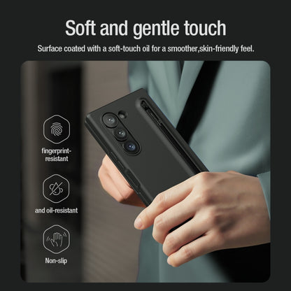 For Samsung Galaxy Z Fold6 5G NILLKIN Flex Pure PC + Liquid Silicone Phone Case with S Pen(Black) by NILLKIN