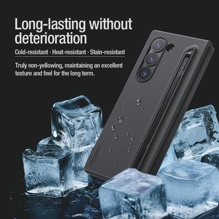 For Samsung Galaxy Z Fold6 5G NILLKIN Flex Pure PC + Liquid Silicone Phone Case with S Pen(Black) by NILLKIN