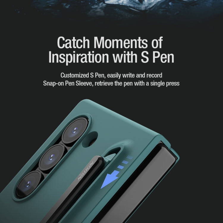 For Samsung Galaxy Z Fold6 5G NILLKIN Flex Pure PC + Liquid Silicone Phone Case with S Pen(Black) by NILLKIN