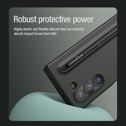 For Samsung Galaxy Z Fold6 5G NILLKIN Flex Pure PC + Liquid Silicone Phone Case with S Pen(Black) by NILLKIN