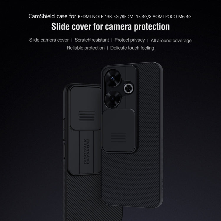 For Xiaomi Poco M6 4G NILLKIN Black Mirror Series Camshield PC Phone Case(Black) by NILLKIN
