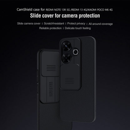 For Xiaomi Poco M6 4G NILLKIN Black Mirror Series Camshield PC Phone Case(Black) by NILLKIN