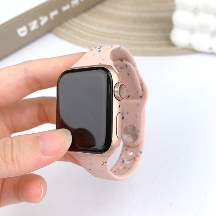 For Apple Watch Ultra 2 49mm Slim Style Colorful Dots Silicone Watch Band(Pink) by bashfashion