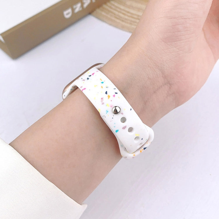 For Apple Watch Ultra 49mm Slim Style Colorful Dots Silicone Watch Band(Milk Tea) by bashfashion