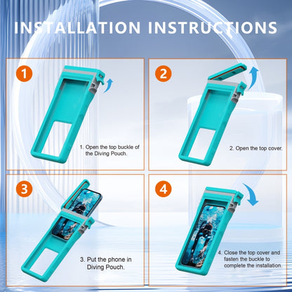 RedPepper 15m Depth Waterproof Phone Diving Pouch with Suction Cup(Grass Blue) by RedPepper