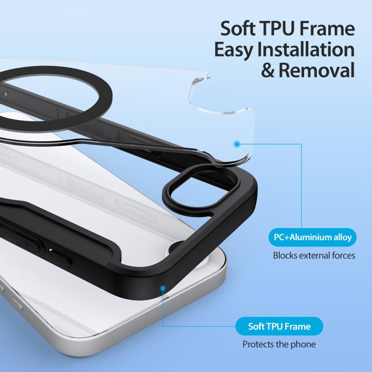 For iPhone 16e DUX DUCIS Skin X Pro Series MagSafe Ring Holder Leather Phone Case(Black) by DUX DUCIS