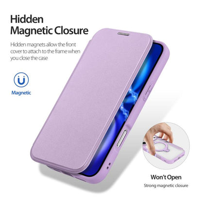 For iPhone 17 Pro Max DUX DUCIS Skin X Pro Series MagSafe Ring Holder Leather Phone Case(Purple) by DUX DUCIS