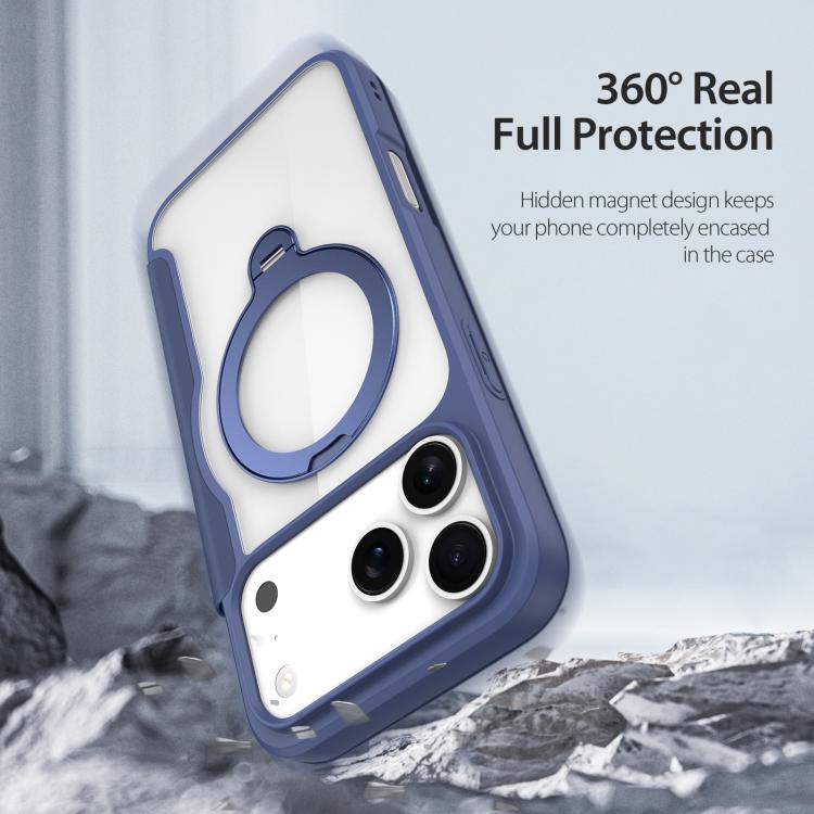For iPhone 17 Pro DUX DUCIS Skin X Pro Series MagSafe Ring Holder Leather Phone Case(Blue) by DUX DUCIS
