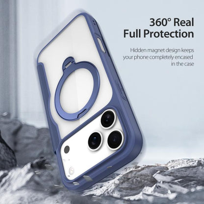 For iPhone 17 Pro DUX DUCIS Skin X Pro Series MagSafe Ring Holder Leather Phone Case(Blue) by DUX DUCIS