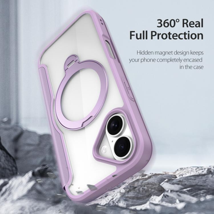 For iPhone 17 DUX DUCIS Skin X Pro Series MagSafe Ring Holder Leather Phone Case(Purple) by DUX DUCIS