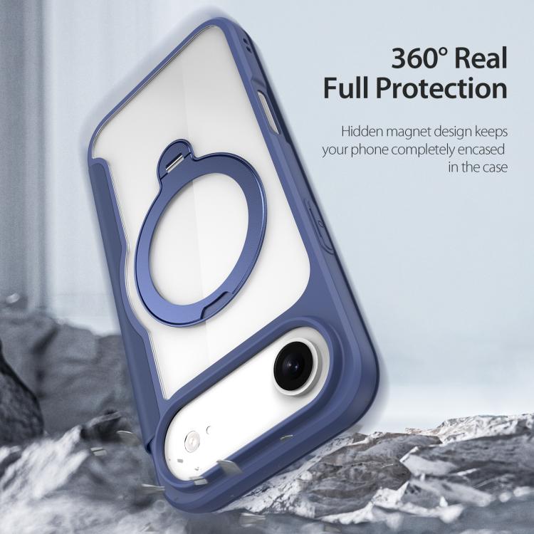 For iPhone Air DUX DUCIS Skin X Pro Series MagSafe Ring Holder Leather Phone Case(Blue) by DUX DUCIS