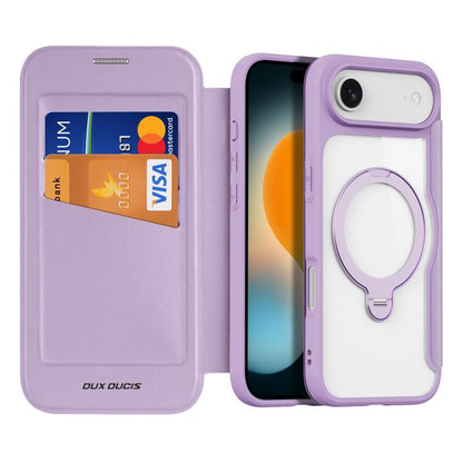 For iPhone Air DUX DUCIS Skin X Pro Series MagSafe Ring Holder Leather Phone Case(Purple) by DUX DUCIS