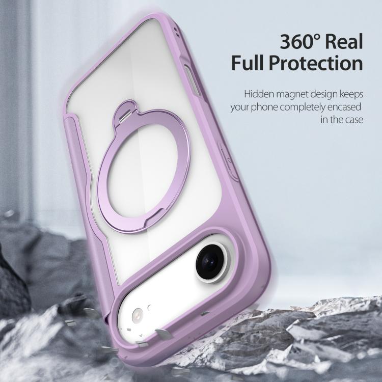 For iPhone Air DUX DUCIS Skin X Pro Series MagSafe Ring Holder Leather Phone Case(Purple) by DUX DUCIS