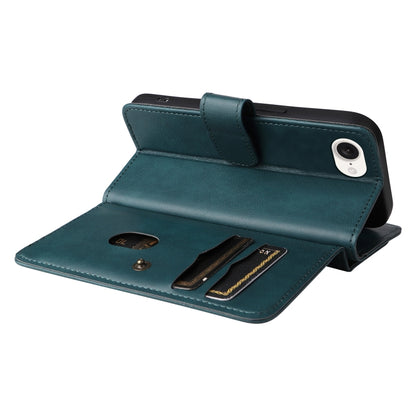 For iPhone 16e Multi-Function Wallet 10 Card Slots Leather Phone Case(Dark Green) by bashfashion