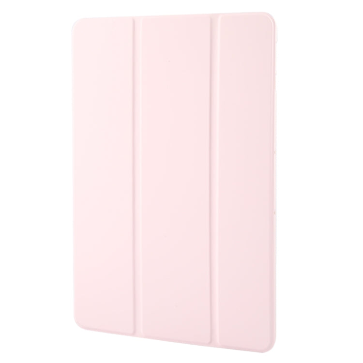 For OnePlus Pad 2 Tri-fold Silicone Leather Tablet Case(Pink) by bashfashion