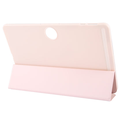 For OnePlus Pad 2 Tri-fold Silicone Leather Tablet Case(Pink) by bashfashion