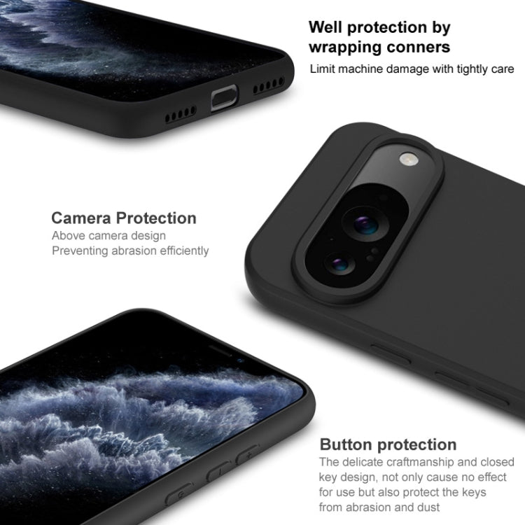 For Google Pixel 9 / Pixel 9 Pro IMAK UC-3 Series Shockproof Frosted TPU Phone Case(Black) by imak