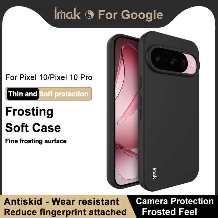 For Google Pixel 10 / Pixel 10 Pro IMAK UC-3 Series Shockproof Frosted TPU Phone Case(Black) by imak