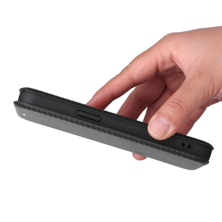 For iPhone SE 2024 Carbon Fiber Texture Flip Leather Phone Case(Black) by bashfashion