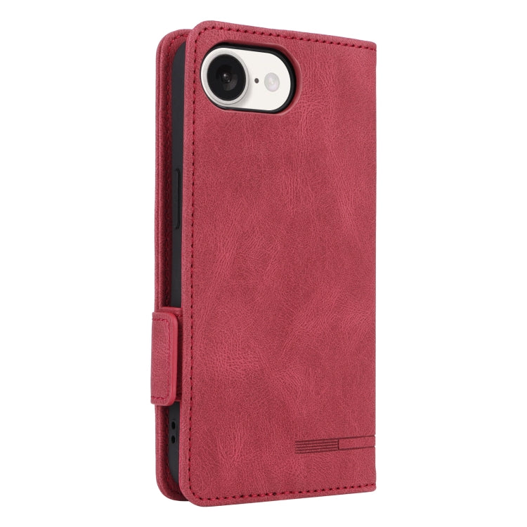 For iPhone SE 2024 Magnetic Clasp Leather Phone Case(Red) by bashfashion