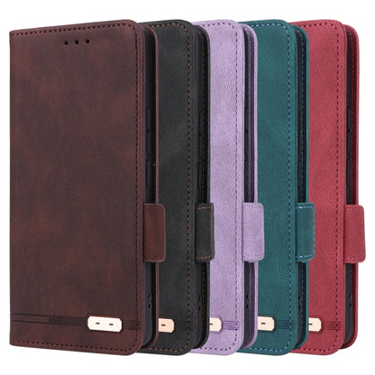 For iPhone SE 2024 Magnetic Clasp Leather Phone Case(Purple) by bashfashion