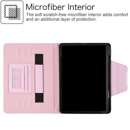For iPad Pro 11 2025 / 2024 Checkered Hardware Buckle Leather Smart Tablet Case(Pink) by bashfashion