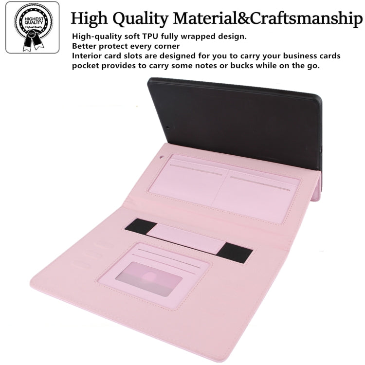 For iPad Pro 11 2025 / 2024 Checkered Hardware Buckle Leather Smart Tablet Case(Pink) by bashfashion
