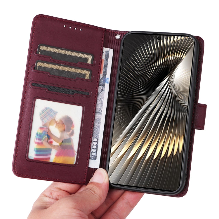 For Redmi Turbo 3 BETOPNICE BN-005 2 in 1 Detachable Imitate Genuine Leather Phone Case(Wine Red) by BETOPNICE