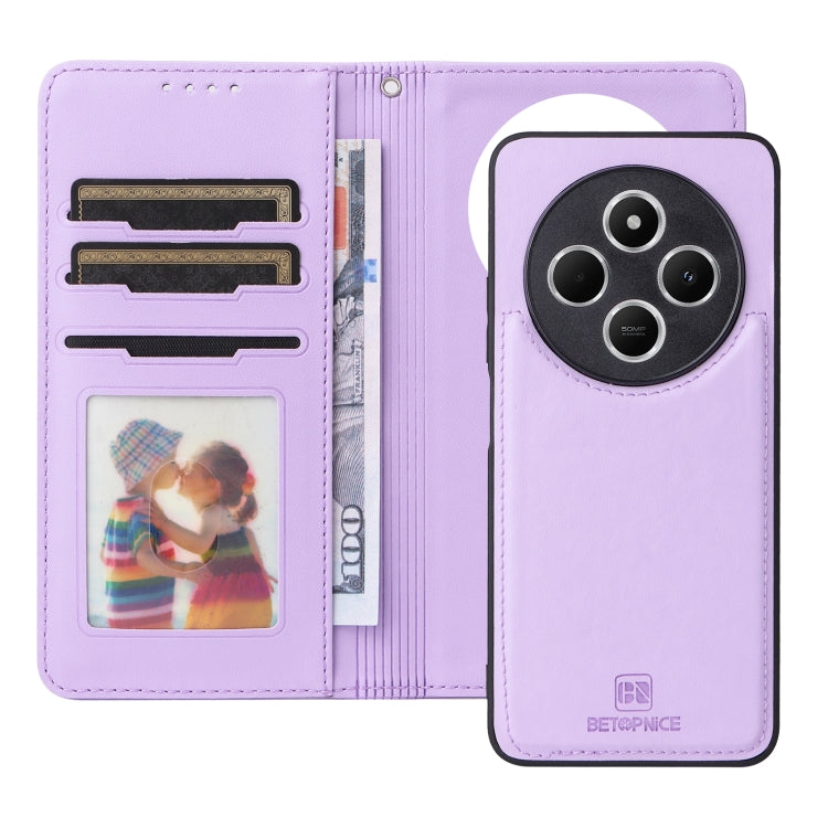 For Redmi 14C 4G BETOPNICE BN-005 2 in 1 Detachable Imitate Genuine Leather Phone Case(Light Purple) by BETOPNICE