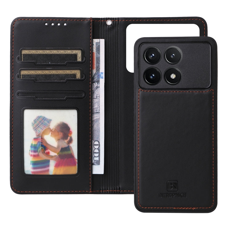 For Xiaomi POCO F6 Pro BETOPNICE BN-005 2 in 1 Detachable Imitate Genuine Leather Phone Case(Black) by BETOPNICE