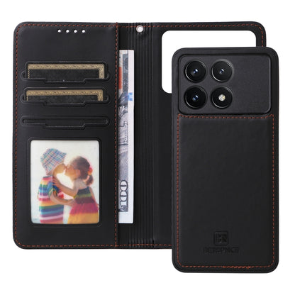 For Xiaomi POCO F6 Pro BETOPNICE BN-005 2 in 1 Detachable Imitate Genuine Leather Phone Case(Black) by BETOPNICE