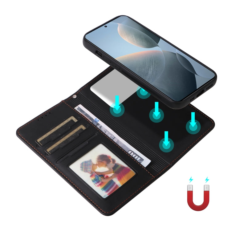 For Xiaomi POCO F6 Pro BETOPNICE BN-005 2 in 1 Detachable Imitate Genuine Leather Phone Case(Black) by BETOPNICE