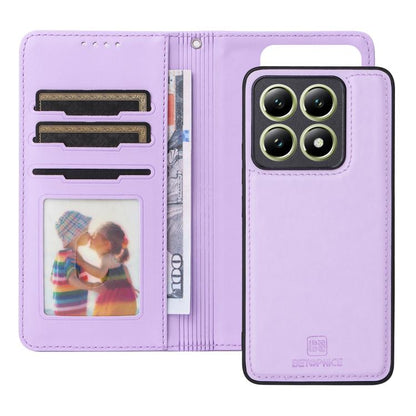 For Xiaomi 14T BETOPNICE BN-005 2 in 1 Detachable Imitate Genuine Leather Phone Case(Light Purple) by BETOPNICE