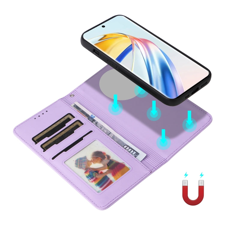 For Honor X9b BETOPNICE BN-005 2 in 1 Detachable Imitate Genuine Leather Phone Case(Light Purple) by BETOPNICE