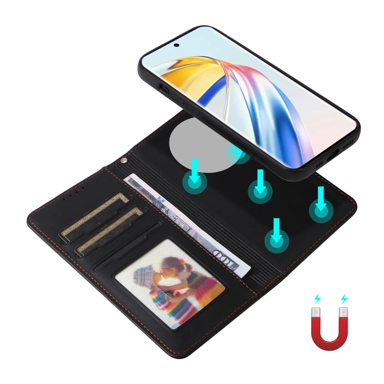 For Honor Magic6 Lite 5G BETOPNICE BN-005 2 in 1 Detachable Imitate Genuine Leather Phone Case(Black) by BETOPNICE