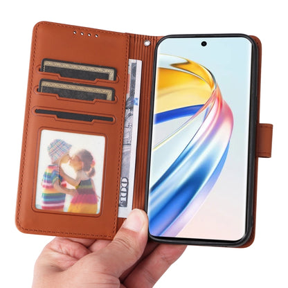 For Honor Magic6 Lite 5G BETOPNICE BN-005 2 in 1 Detachable Imitate Genuine Leather Phone Case(Brown) by BETOPNICE