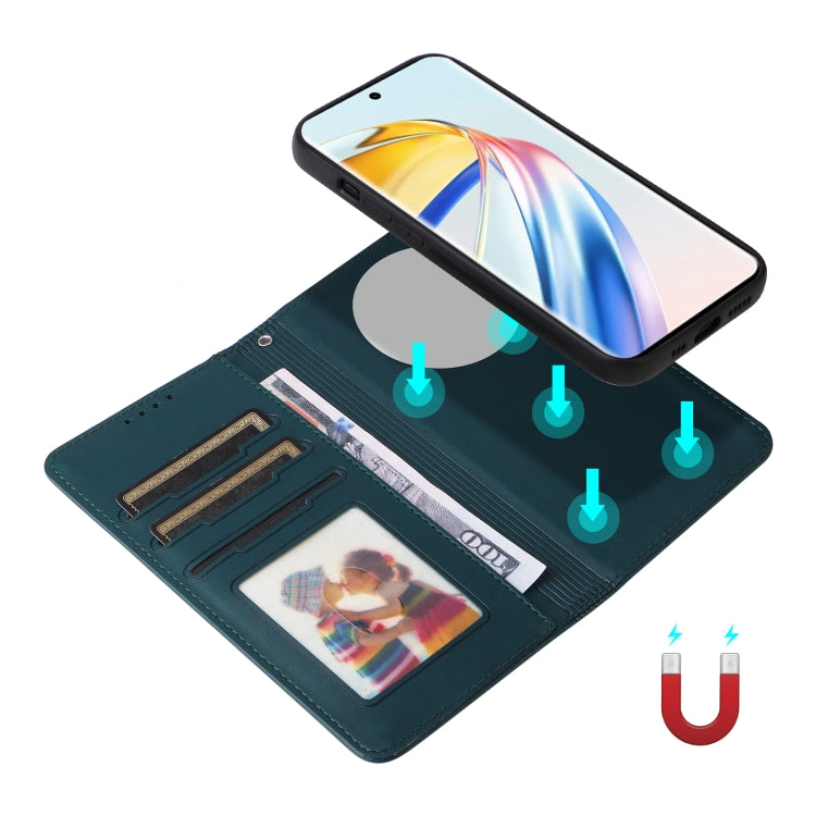 For Honor Magic6 Lite 5G BETOPNICE BN-005 2 in 1 Detachable Imitate Genuine Leather Phone Case(Blue) by BETOPNICE