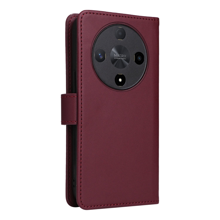 For Honor Magic6 Lite 5G BETOPNICE BN-005 2 in 1 Detachable Imitate Genuine Leather Phone Case(Wine Red) by BETOPNICE