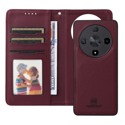 For Honor Magic6 Lite 5G BETOPNICE BN-005 2 in 1 Detachable Imitate Genuine Leather Phone Case(Wine Red) by BETOPNICE