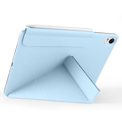 For Huawei MatePad Air 12 2024 Fixed Buckle Magnetic Deformation Leather Tablet Case(Ice Blue) by bashfashion