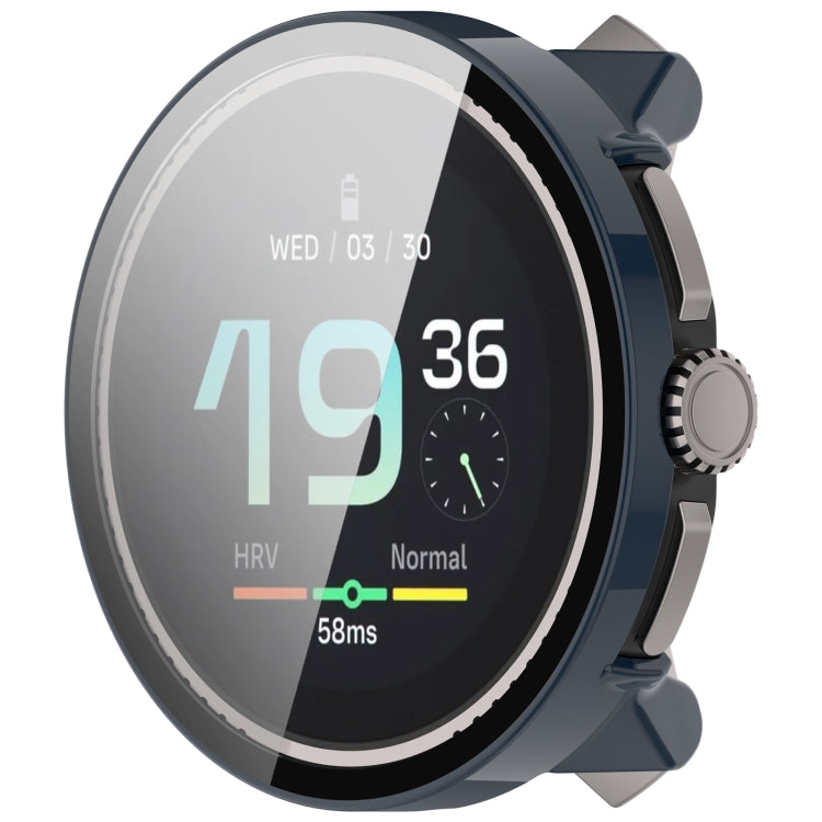 For Suunto Race S PC + Tempered Glass Film Integrated Watch Protective Case(Dark Blue) by bashfashion