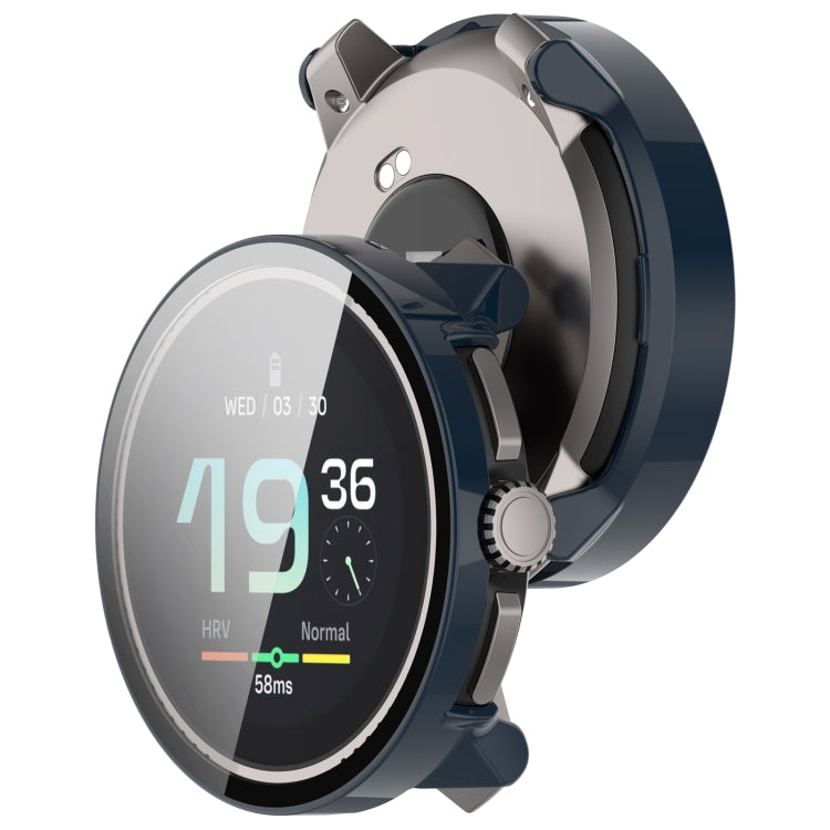 For Suunto Race S PC + Tempered Glass Film Integrated Watch Protective Case(Dark Blue) by bashfashion