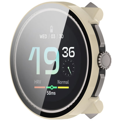 For Suunto Race S PC + Tempered Glass Film Integrated Watch Protective Case(Ivory White) by bashfashion