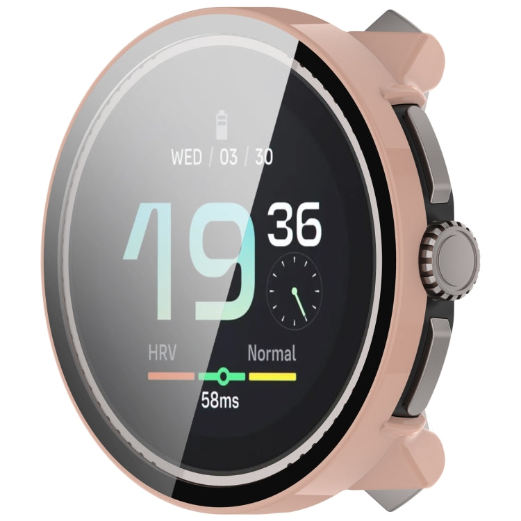 For Suunto Race S PC + Tempered Glass Film Integrated Watch Protective Case(Pink) by bashfashion