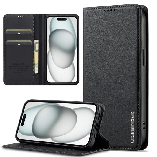 For iPhone 14 / 13 LC.IMEEKE L1 Series Frosted Fine Texture PU Phone Case(Black) by LC.IMEEKE