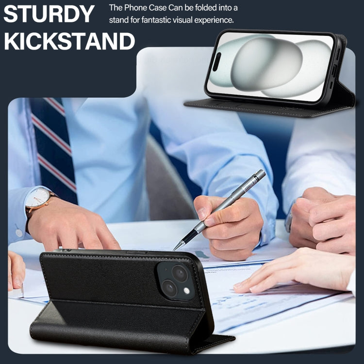 For iPhone 14 / 13 LC.IMEEKE L1 Series Frosted Fine Texture PU Phone Case(Black) by LC.IMEEKE