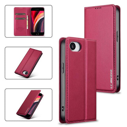 For iPhone 16e LC.IMEEKE L1 Series Frosted Fine Texture PU Phone Case(Red) by LC.IMEEKE