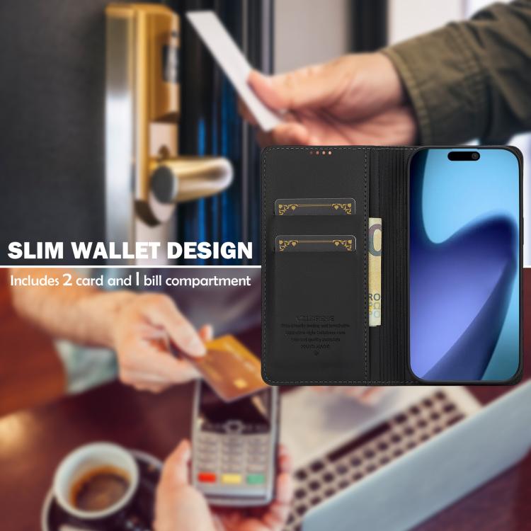 For iPhone Air LC.IMEEKE L1 Series Frosted Fine Texture PU Phone Case(Black) by LC.IMEEKE