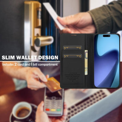 For iPhone Air LC.IMEEKE L1 Series Frosted Fine Texture PU Phone Case(Black) by LC.IMEEKE